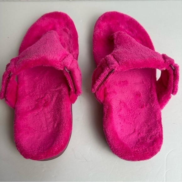 Vionic Forever Slide Women's size 9 Orthotic Sandals or EU 40 Fuzzy Hot Pink - Picture 9 of 10